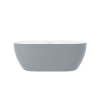 Grey Freestanding Double Ended Bath 1655 x 750mm - Lisbon