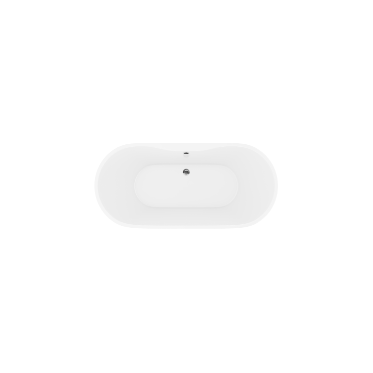 Grey Freestanding Double Ended Bath 1655 x 750mm - Lisbon