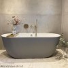Grey Freestanding Double Ended Bath 1655 x 750mm - Lisbon