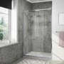 GRADE A1 - Sliding Shower Door 1000mm - 4mm Glass - Vega Range