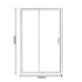 GRADE A1 - Sliding Shower Door 1000mm - 4mm Glass - Vega Range