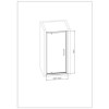 GRADE A1 - Pivot Shower Door 800mm - 4mm Glass - Vega Range