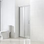 GRADE A1 - Universal Bi-Fold Shower Door 760mm - 4mm Glass - Vega Range