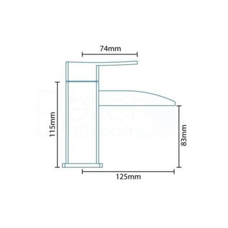 Chrome Waterfall Bath Shower Mixer Tap - Tabor