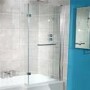 GRADE A1 - L-Shaped Square Right Hand Shower Bath - 1700 x 850mm
