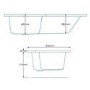 GRADE A1 - L-Shaped Square Right Hand Shower Bath - 1700 x 850mm