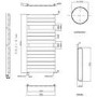 Hudson Reed Flat Panel Heated Towel Rail Chrome - 1213 x 500mm