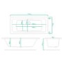 GRADE A1 - Chiltern Square Double Ended Bath - 1700 x 700mm