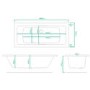 GRADE A1 - Chiltern Square Double Ended Bath - 1800 x 800mm