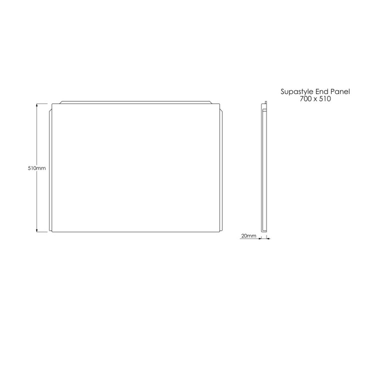 ALMOST PERFECT - 700mm Acrylic Bath End Panel - Ledbury