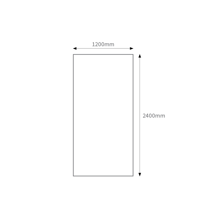 GRADE A1 - White Gloss PVC Shower Wall Panel - 2400 x 1200mm
