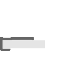 GRADE A1 - Edge Profile Trim - Satin Aluminium