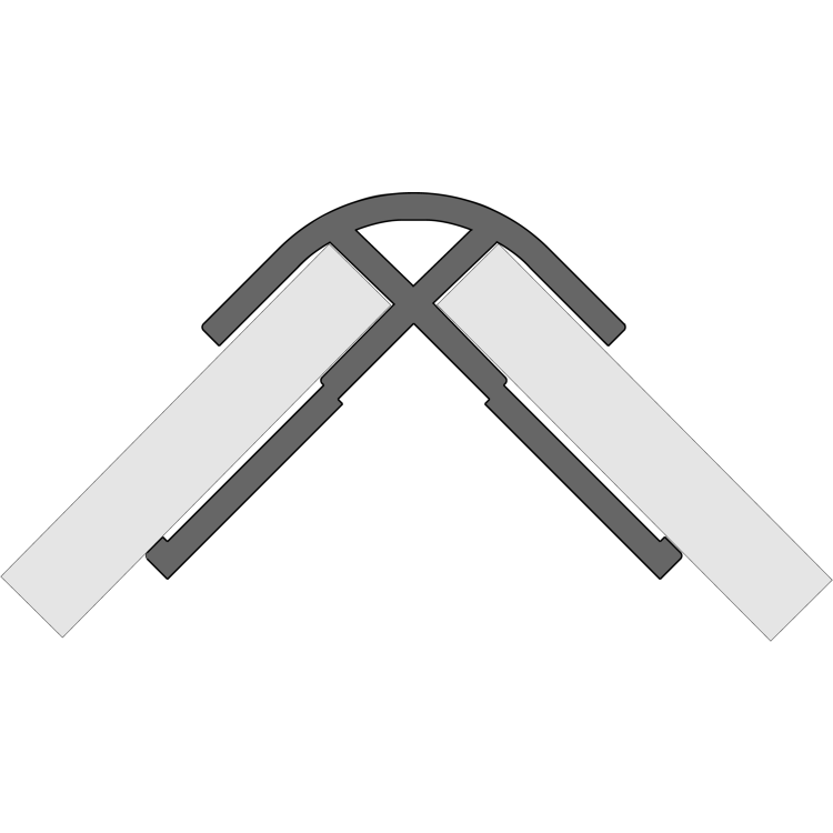 GRADE A1 - External Corner Profile - Satin Aluminium