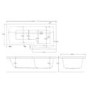 ALMOST PERFECT - Lomax Right Hand L Shape Shower Bath - 1500 x 850mm