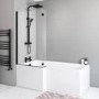 ALMOST PERFECT - 1700mm L Shaped Acrylic Bath Front Panel - Lomax