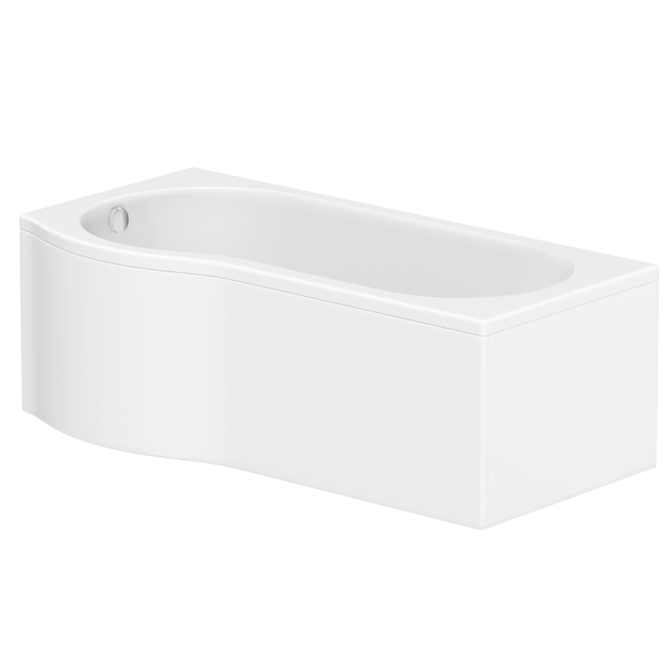 GRADE A1 - 1700mm P Shaped Acrylic Bath Front Panel - Portland