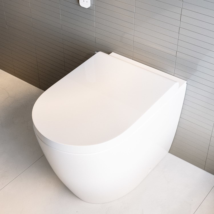 ONLY OPENED - Back to Wall Smart Bidet Japanese Toilet - Purificare
