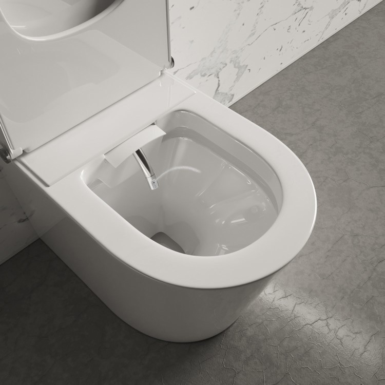 ONLY OPENED - Back to Wall Smart Bidet Japanese Toilet - Purificare