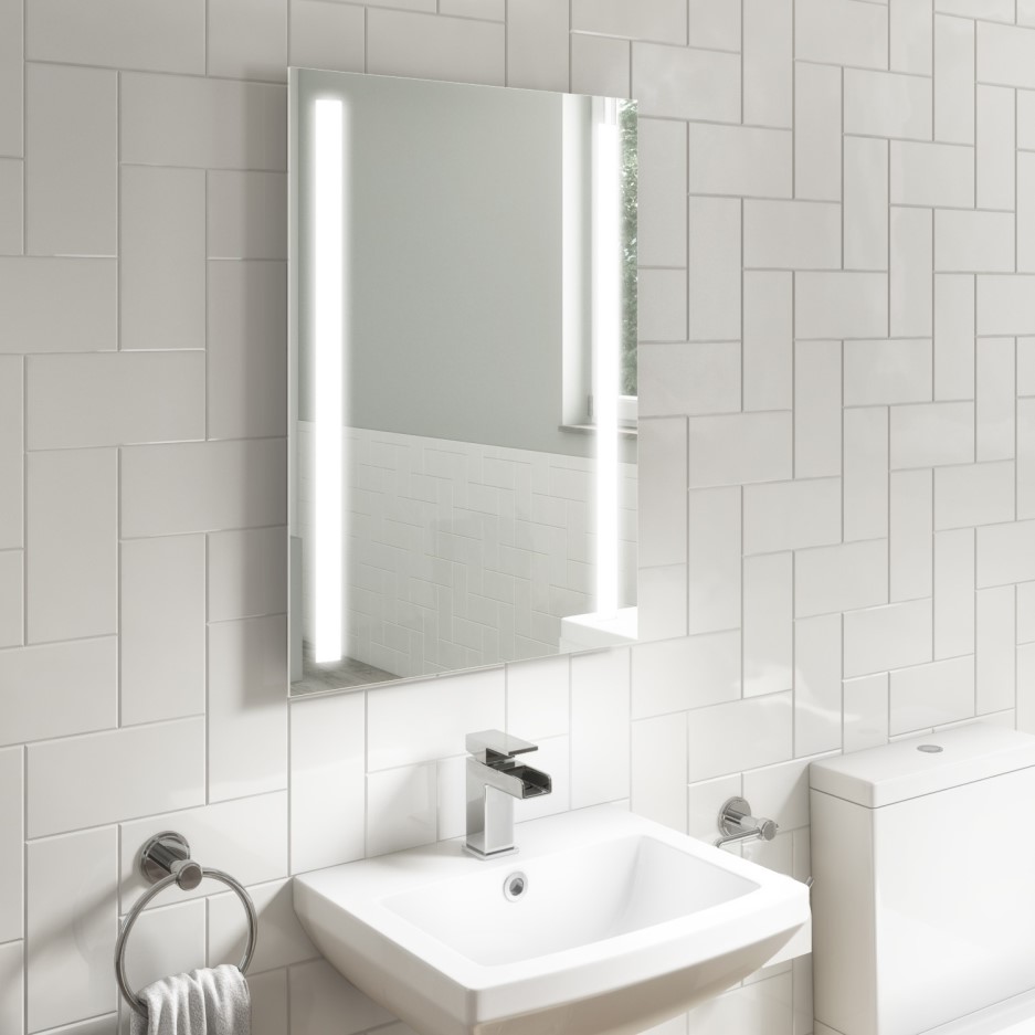 500 x 700mm Illuminated Bathroom Mirror with Demister & Touch Sensor