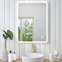 Rectangular LED Bathroom Mirror with Demister 600 x 800mm - Ariel
