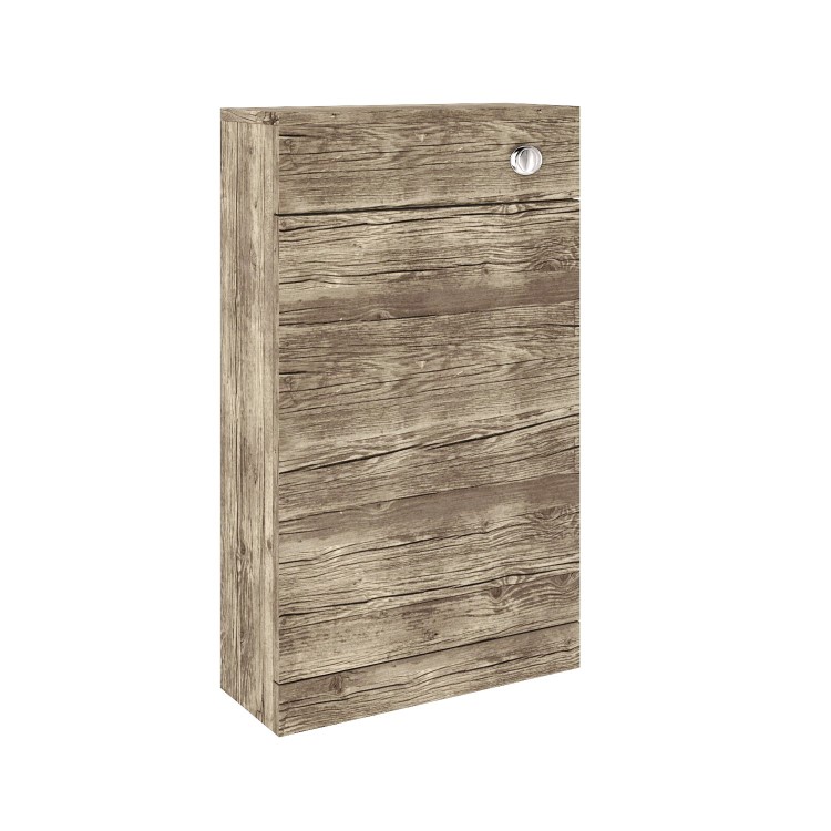 GRADE A1 - 500mm Wood Effect Back to Wall Toilet Unit Only - Ashford