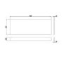 GRADE A1 - 1500mm Grey Gloss Bath Front Panel - Ashford