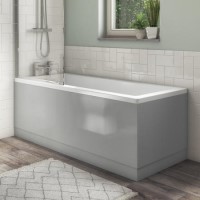 GRADE A1 - 1700mm Grey Gloss Bath Front Panel - Ashford