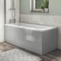 GRADE A1 - 1700mm Grey Gloss Bath Front Panel - Ashford