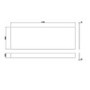 GRADE A1 - 1700mm Grey Gloss Bath Front Panel - Ashford