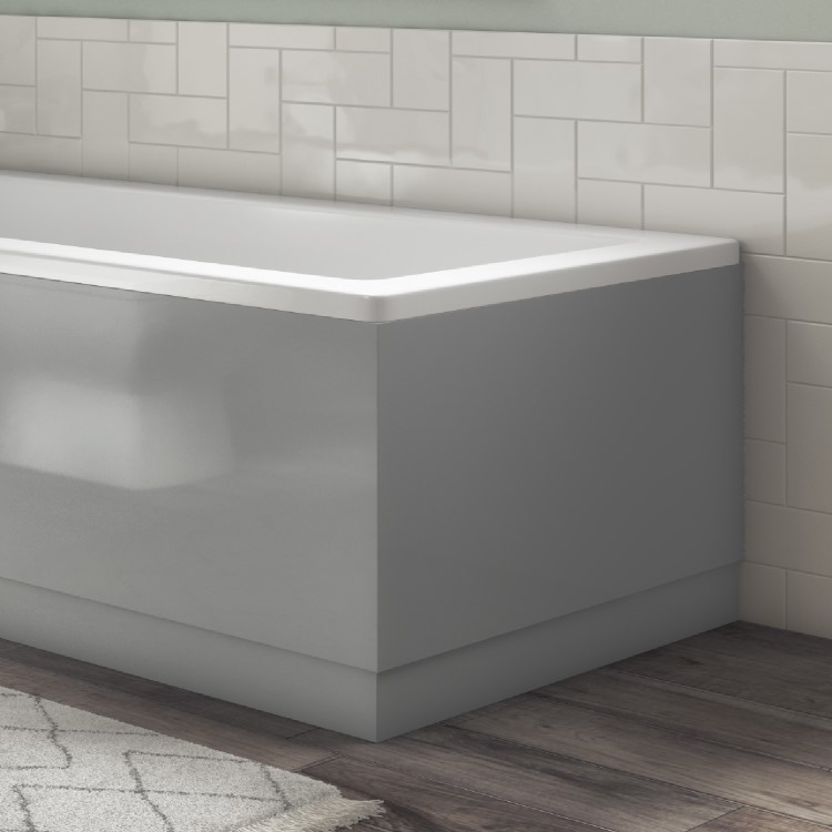 ONLY OPENED - Ashford Grey Gloss 700mm End Bath Panel