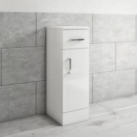 GRADE A1 - 300mm Bathroom Storage Unit White - Classic
