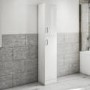 GRADE A1 - 350mm White Floor Standing Tall Bathroom Cabinet - Classic