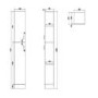 GRADE A1 - 350mm White Floor Standing Tall Bathroom Cabinet - Classic