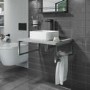 GRADE A1 - 600mm Concrete Effect Countertop Basin Shelf Only - Lund