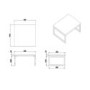 GRADE A1 - 600mm Concrete Effect Countertop Basin Shelf Only - Lund