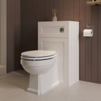 500mm White Back to Wall Toilet Unit Only - Baxenden