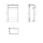 ONLY OPENED - 500mm Blue Back to Wall Toilet Unit Only - Baxenden