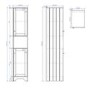 GRADE A1 - Double Door White Freestanding Tall Bathroom Cabinet 350 x 1884mm- Baxenden