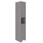 GRADE A1 - Traditional Tall Boy Bathroom Cabinet - Doors & Shelves - Matt Grey - Baxenden