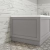 GRADE A1 - Baxenden Matt Grey 750mm End Bath Panel