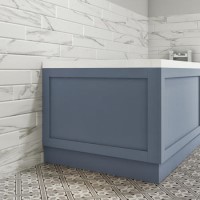 GRADE A1 - Baxenden Matt Blue 800mm End Bath Panel