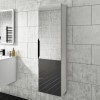 GRADE A1 - White Mirrored Wall Mounted Tall Bathroom Cabinet 400mm - Sion