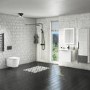 GRADE A1 - White Mirrored Wall Mounted Tall Bathroom Cabinet 400mm - Sion