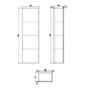 GRADE A1 - White Mirrored Wall Mounted Tall Bathroom Cabinet 400mm - Sion