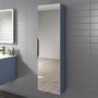 GRADE A1 - Single Door Blue Mirrored Wall Mounted Tall Bathroom Cabinet 400 x 1400mm - Sion