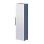 GRADE A1 - Single Door Blue Mirrored Wall Mounted Tall Bathroom Cabinet 400 x 1400mm - Sion