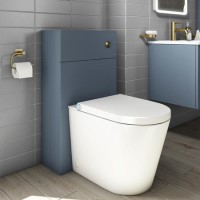 GRADE A1 - 500mm Matt Blue WC Toilet Unit - Sion