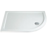 GRADE A1 - Slim Line 900 x 800 Right Hand Offset Quadrant Shower Tray