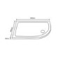 GRADE A1 - Slim Line 900 x 800 Right Hand Offset Quadrant Shower Tray