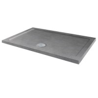 GRADE A1 - Slim Line Grey Sparkle 1200 x 900 Rectangular Shower Tray
